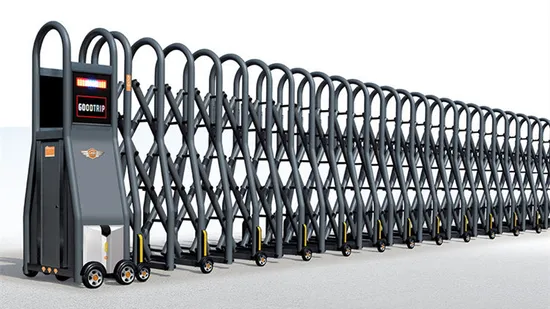 New Style Aluminum Gate Factory School Main Gate Driveway Design Automatic Retractable Folding Collapsible Fence Gate 